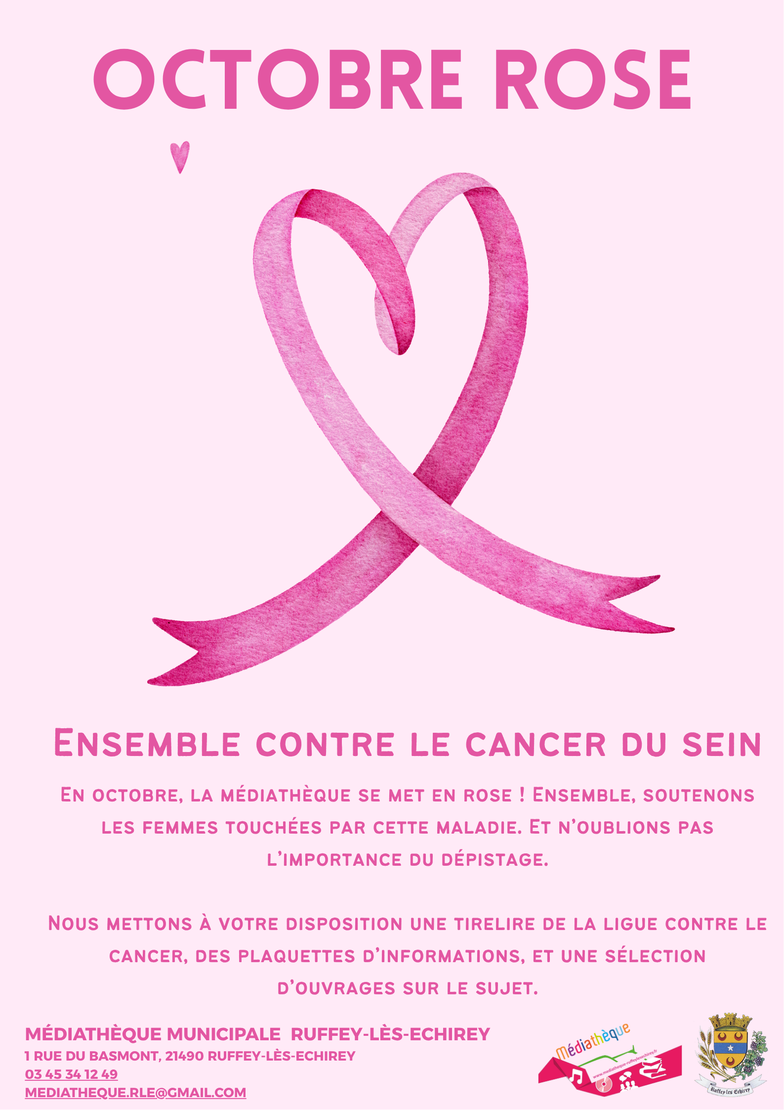 2025 – Médiathèque – Octobre rose 2025 2025 – Médiathèque – Octobre rose 2025